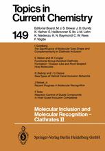 Molecular Inclusion and Molecular Recognition — Clathrates II