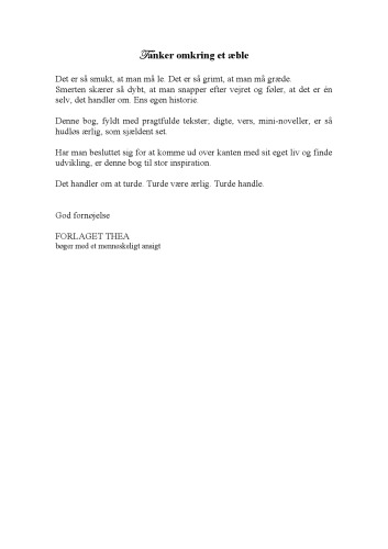 Tanker omkring et æble