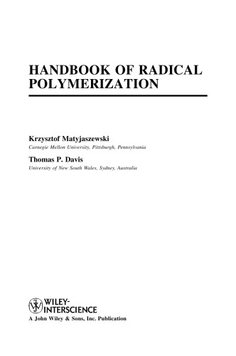 Handbook of Radical Polymerization