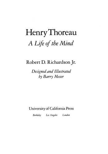 Henry Thoreau: a life of the mind