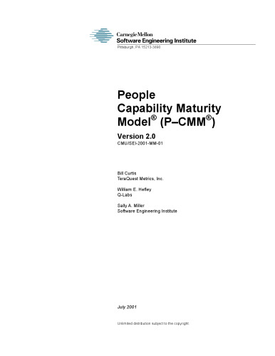 The People Capability Maturity Model (R): Guidelines for Improving the Workforce