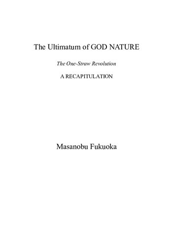 The Ultimatum of God Nature