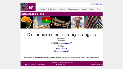 Dictionnaire dioula- français-anglais