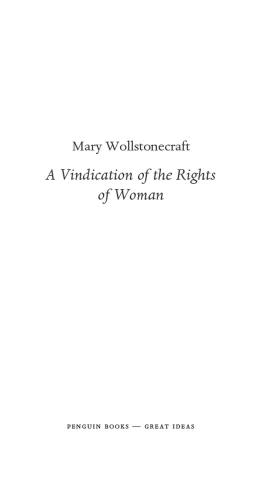 A Vindication of the Rights of Woman