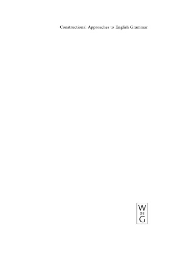 Constructional Approaches to English Grammar