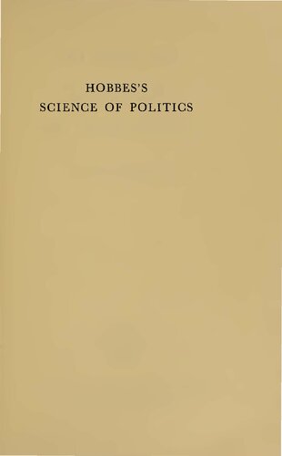 Hobbes's Science of Politics