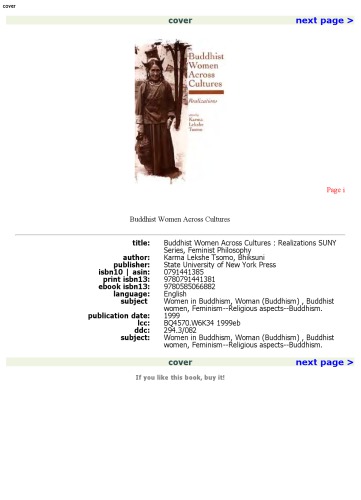 Buddhist women across cultures: realizations