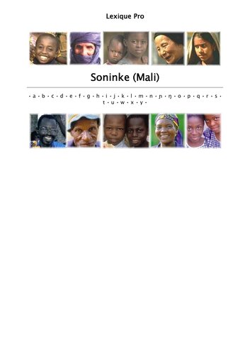 Lexique Soninké (Mali)-Français-Anglais