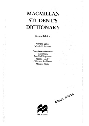 Macmillan Dictionary for Students