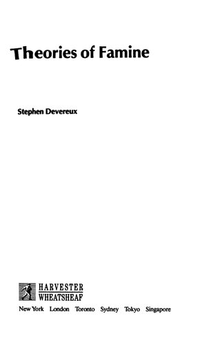 Theories of Famine: From Malthus to Sen