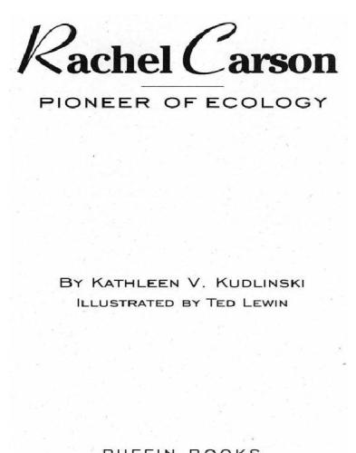 Rachel carson: pioneer of ecology