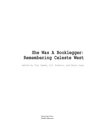 She Was a Booklegger: Remembering Celeste West
