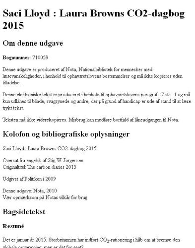 Laura Browns CO2-dagbog 2015