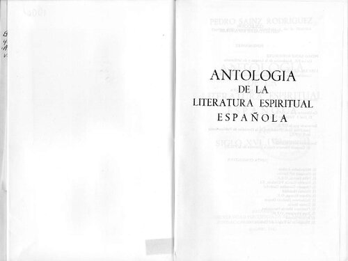Antologia de la literatura espiritual española. II: Siglo XVI (volumen 1)