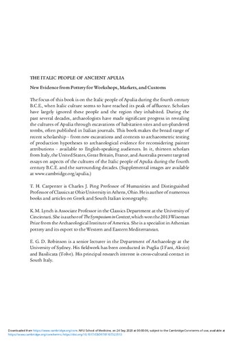 The Italic People of Ancient Apulia