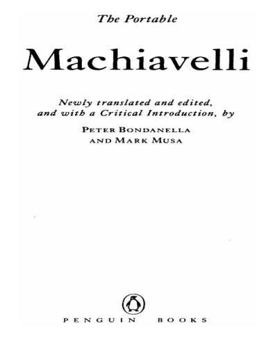 The Portable Machiavelli
