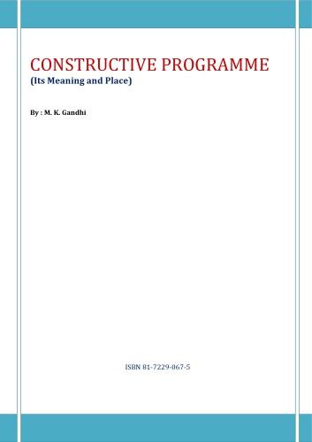 Constructive programme: its meaning and place