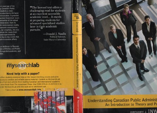 Understanding Canadian Public Administration