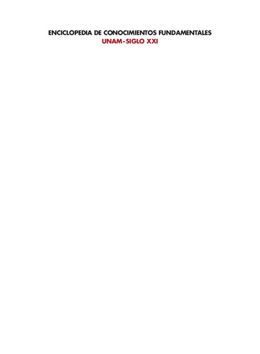 Enciclopedia de conocimientos fundamentales: UNAM-Siglo XXI. Volumen 2