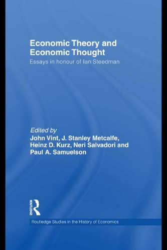 Economic theory and economic thought: essays in honour of Ian Steedman