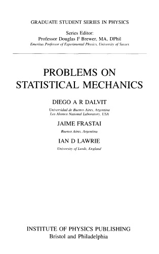 Problems on Statistical Mechanics
