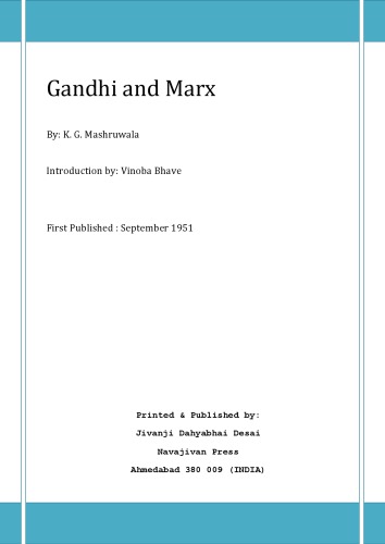 Gandhi and Marx