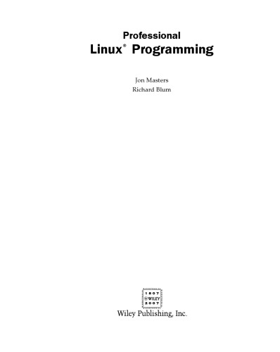 Professional Linux programming