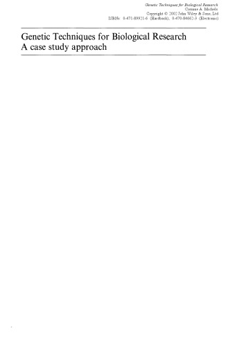 Genetic Techniques for Biological Research: A Case Study Approach