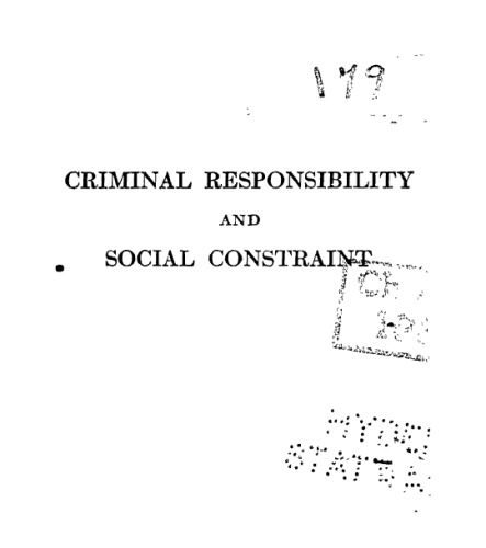 Criminal responsibility