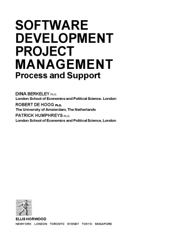 Software Development Project Management: Process and Support ()
