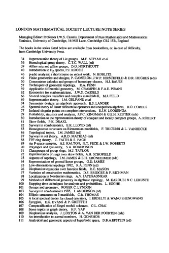 Stochastic Analysis: Proceedings of the Durham Symposium on Stochastic Analysis, 1990