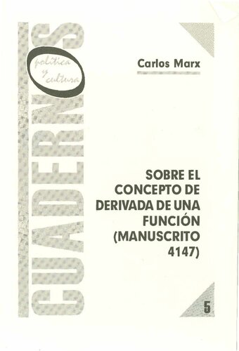 Sobre el concepto de derivada de una función (manuscrito 4147)