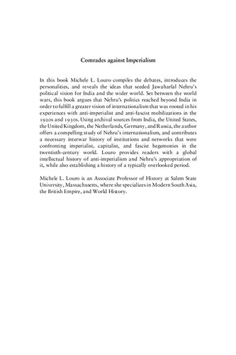 Comrades Against Imperialism: Nehru, India, and Interwar Internationalism