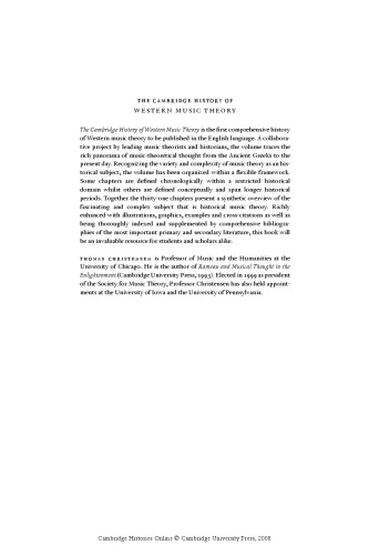 The Cambridge History of Western Music Theory