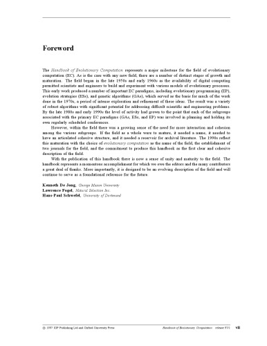 Handbook of Evolutionary Computation (Computational Intelligence Library)