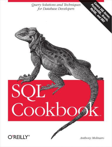 SQL cookbook [query solutions and techniques for database developers ; covers SQL server, PostgreSQL, Oracle, MySQL, and DB2]