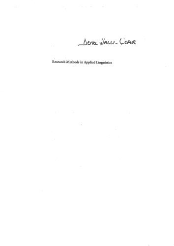 Research Methods in Applied Linguistics (Oxford Applied Linguistics)