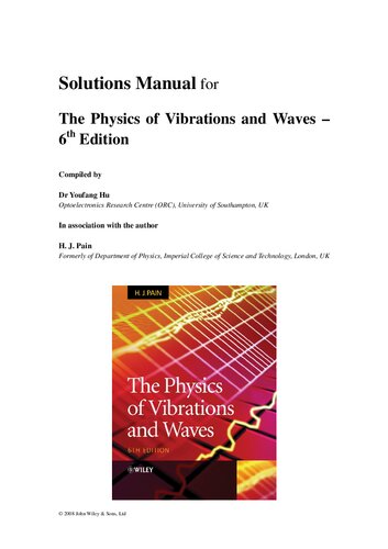 Solution Manual for The Physics of Vibrations and Waves-6th Edition