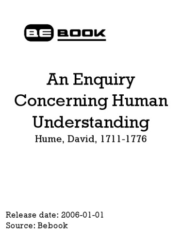 An enquiry concerning human understanding