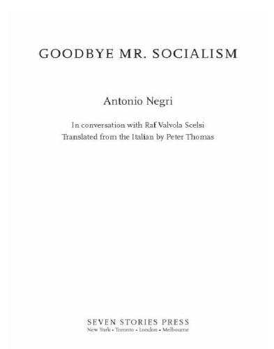 Goodbye Mr. Socialism