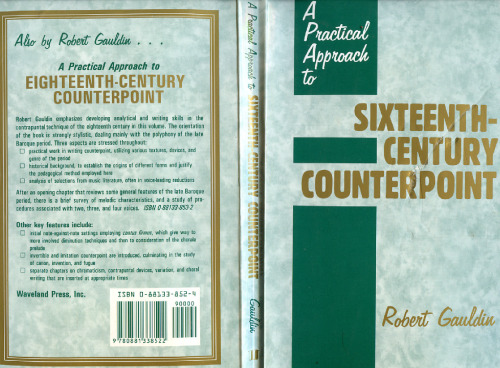 A Practical Approach to Sixteenth-Century Counterpoint