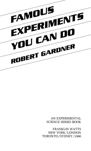 Famous experiments you can do