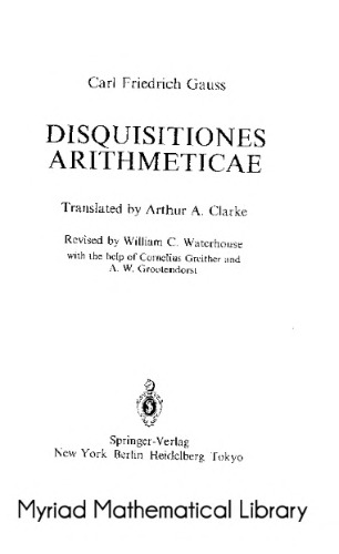 Disquisitiones Arithmeticae