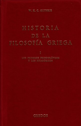 Historia de la filosofía griega I