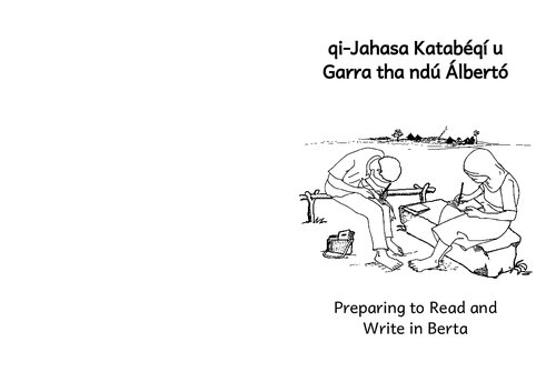 qi-Jahasa Katabéqí u Garra tha ndú Álbertó. Preparing to Read and Write in Berta