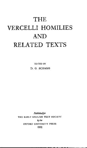 The Vercelli Homilies and Related Texts