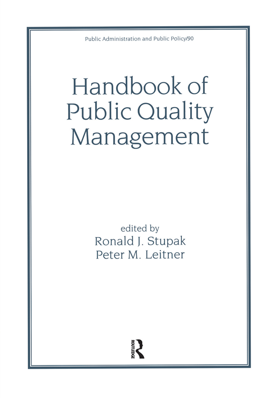 Handbook of Public Quality Management
