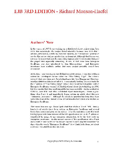 Enterprise JavaBeans