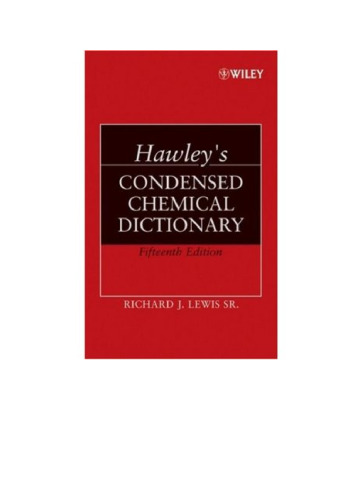 Hawley's Condensed Chemical Dictionary