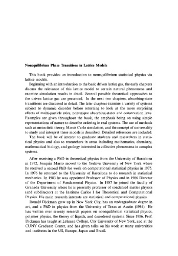 Nonequilibrium Phase Transitions in Lattice Models (Collection Alea-Saclay: Monographs and Texts in Statistical Physics)